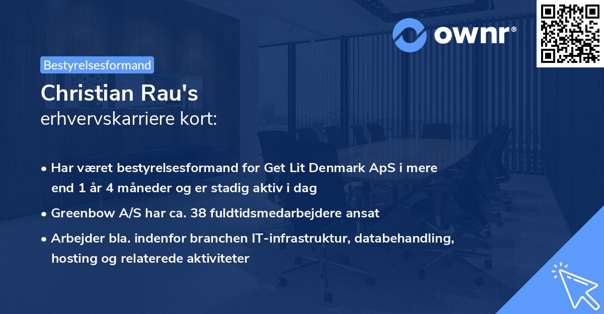 Christian Rau's erhvervskarriere kort