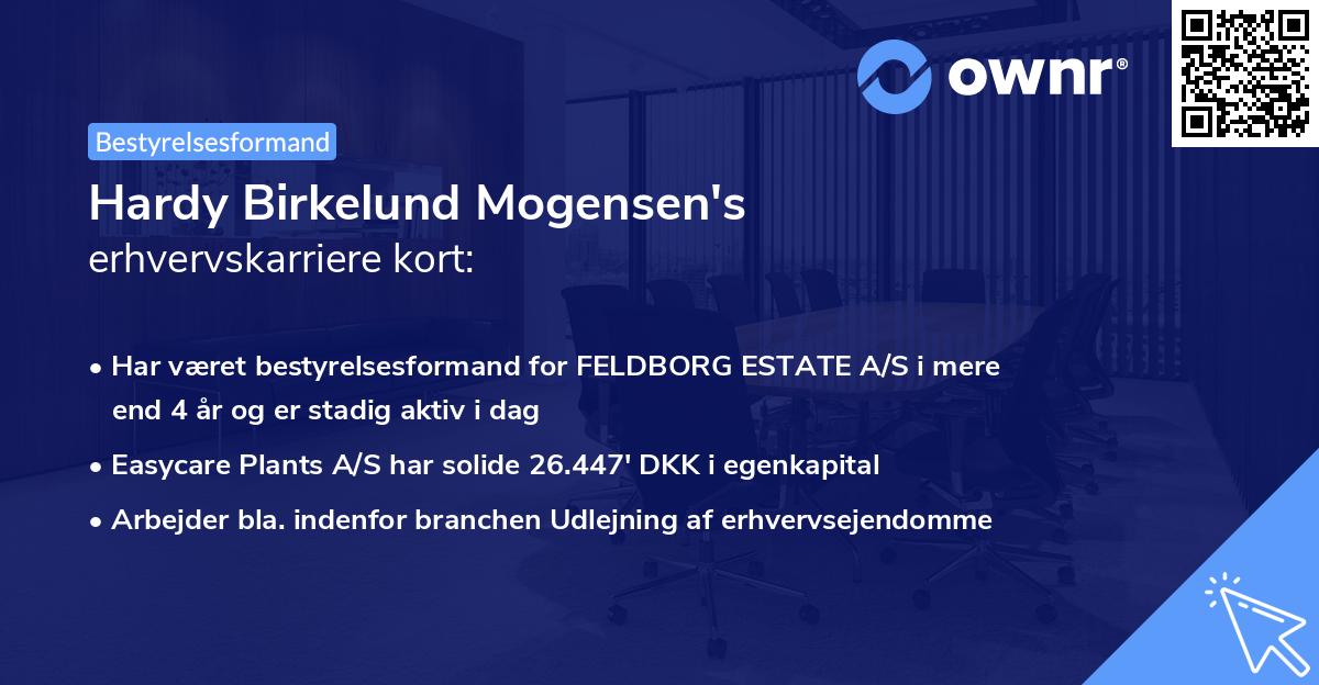 Hardy Birkelund Mogensen's erhvervskarriere kort