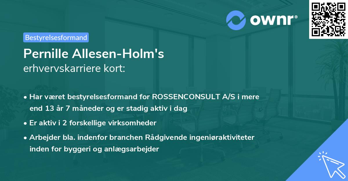 Pernille Allesen-Holm's erhvervskarriere kort