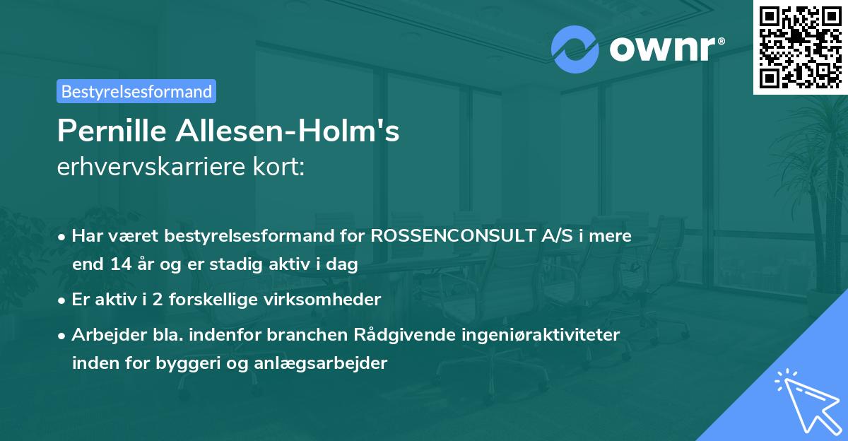 Pernille Allesen-Holm's erhvervskarriere kort