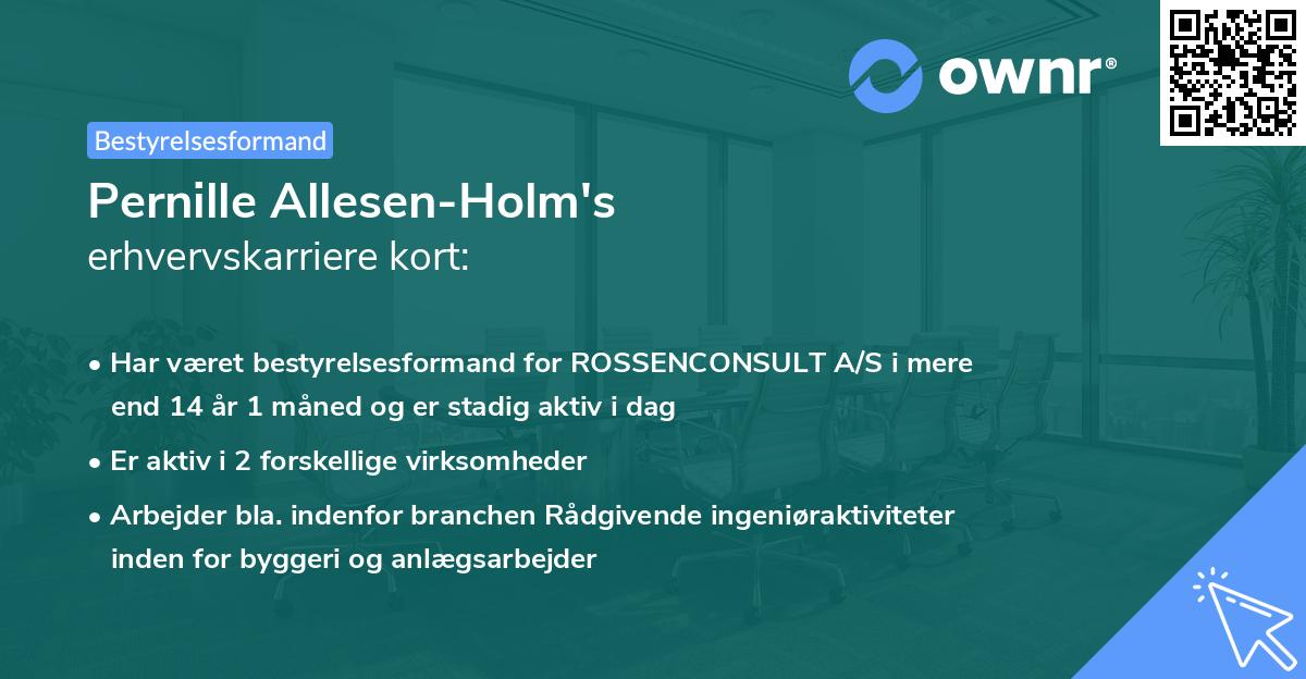 Pernille Allesen-Holm's erhvervskarriere kort