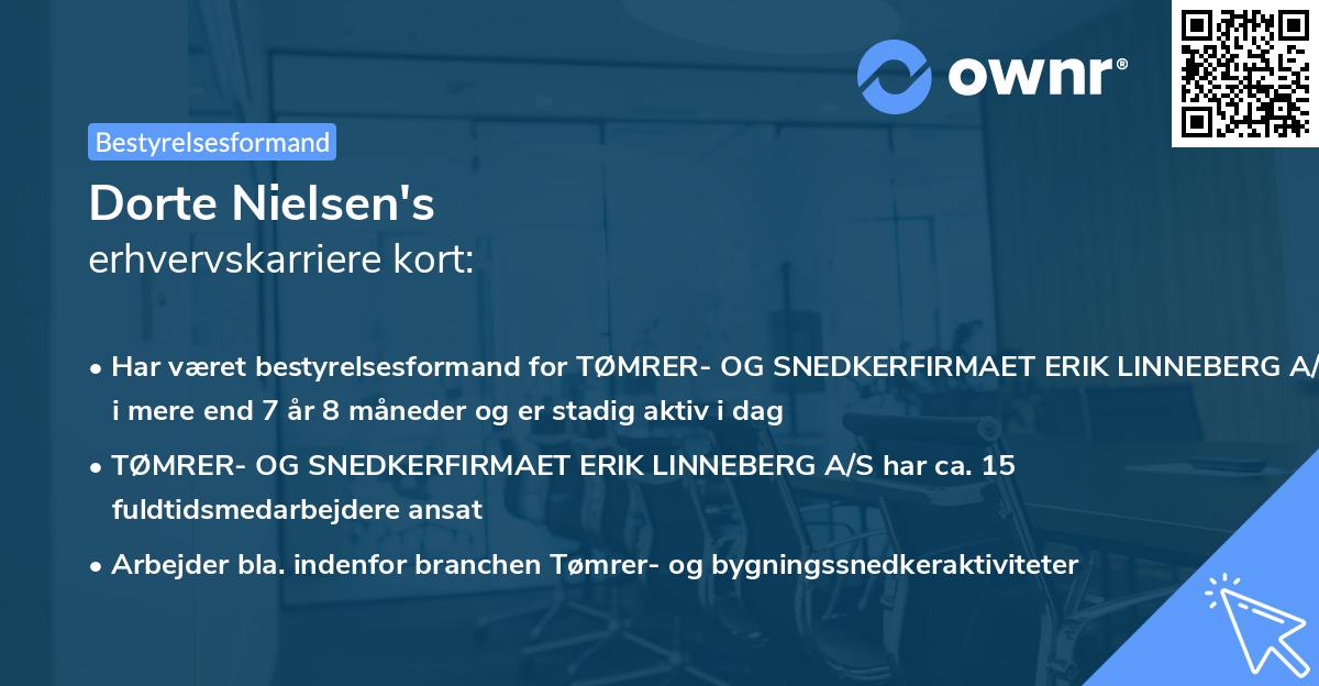 Dorte Nielsen's erhvervskarriere kort