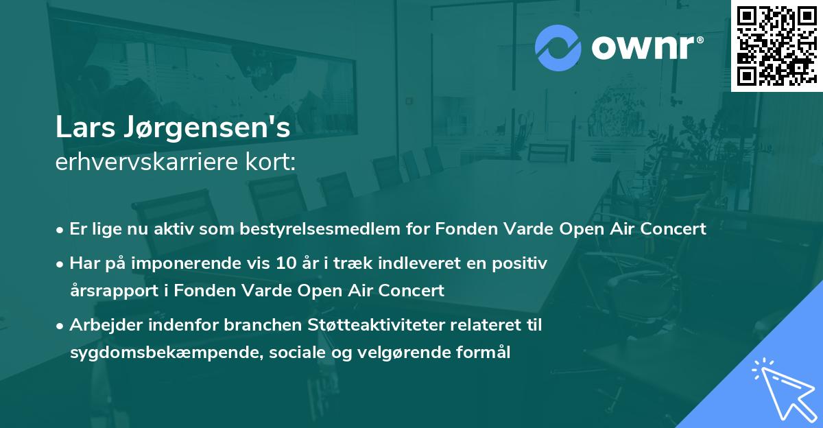 Lars Jørgensen's erhvervskarriere kort