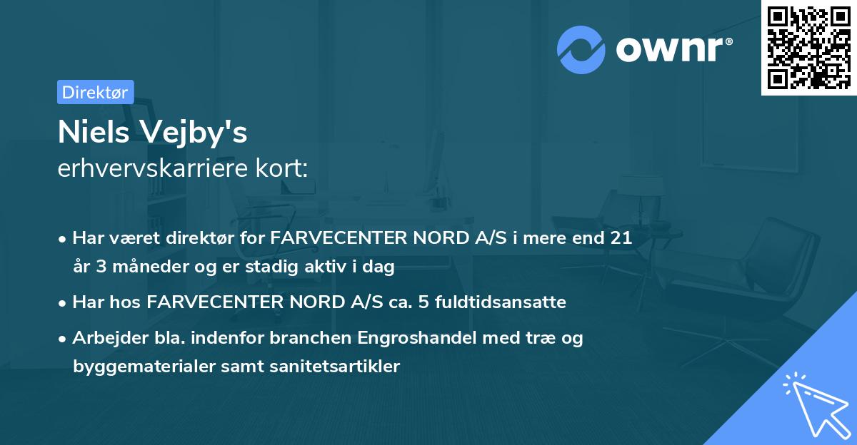 Niels Vejby's erhvervskarriere kort