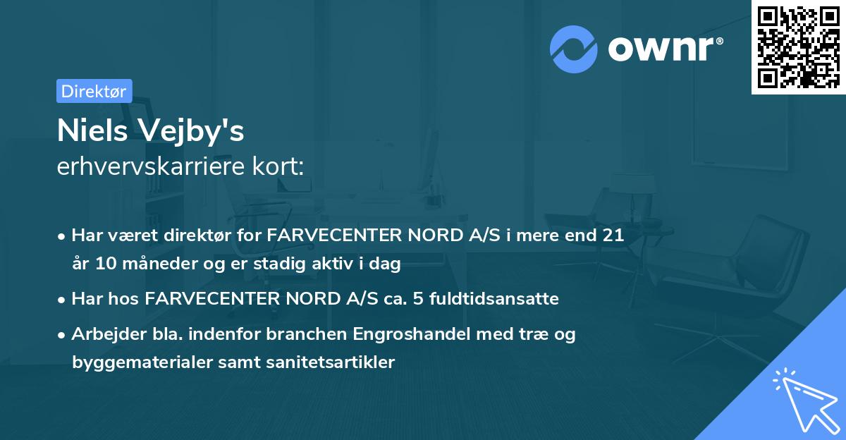 Niels Vejby's erhvervskarriere kort