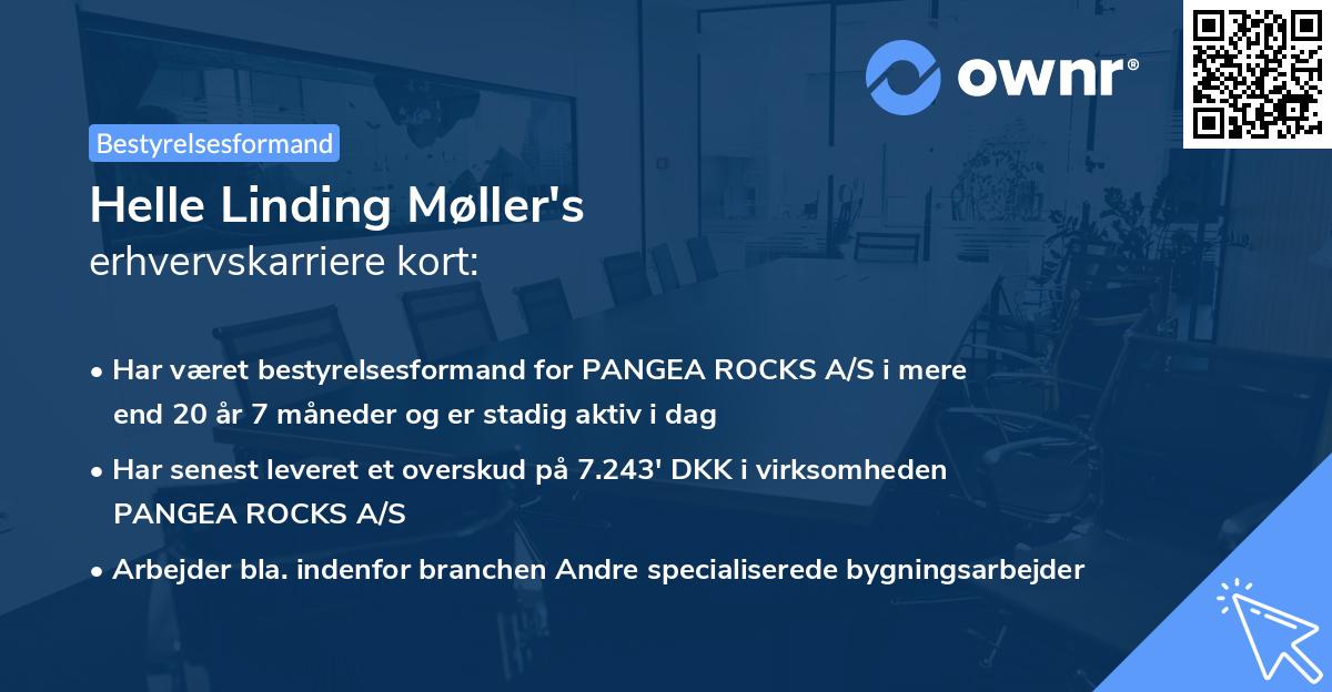 Helle Linding Møller's erhvervskarriere kort