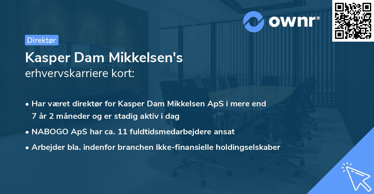 Kasper Dam Mikkelsen's erhvervskarriere kort