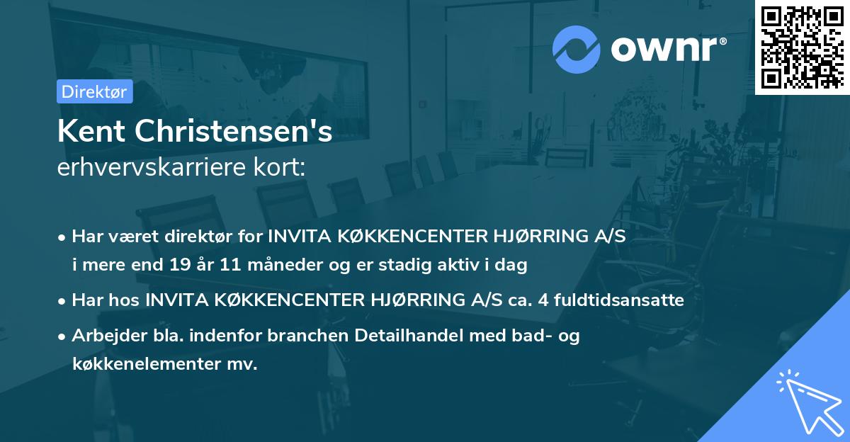 Kent Christensen's erhvervskarriere kort