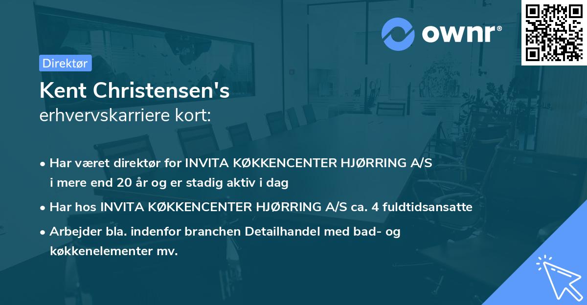 Kent Christensen's erhvervskarriere kort