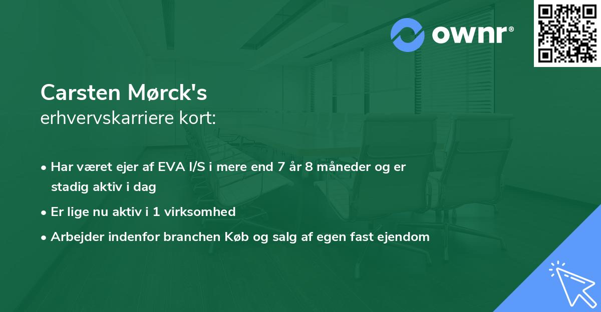 Carsten Mørck's erhvervskarriere kort