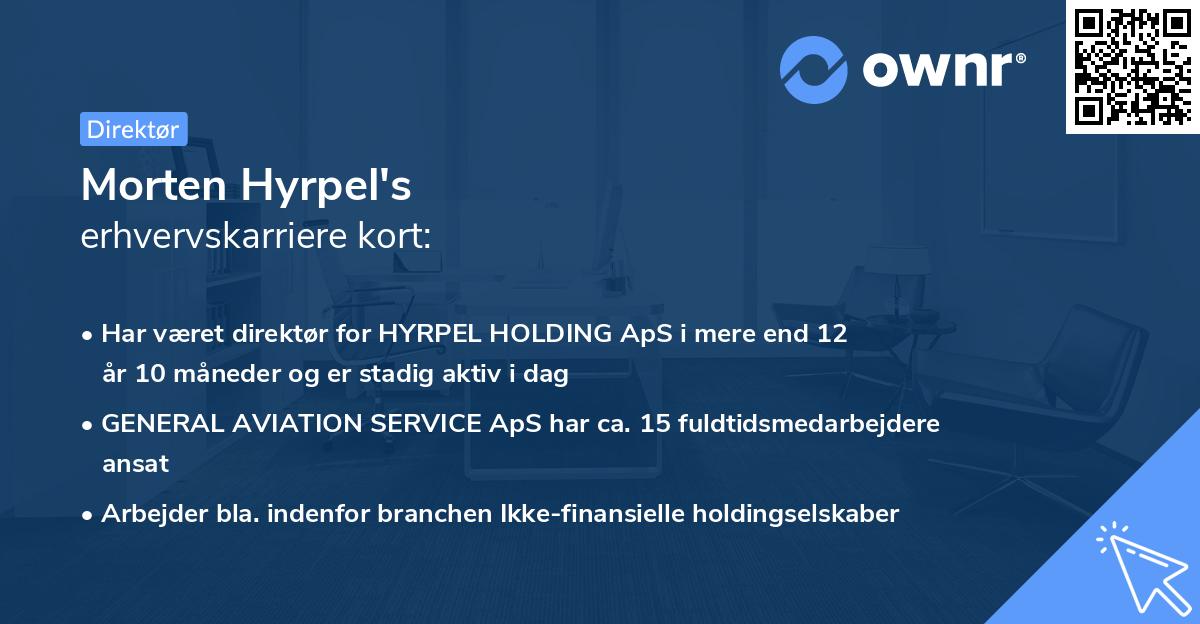 Morten Hyrpel's erhvervskarriere kort