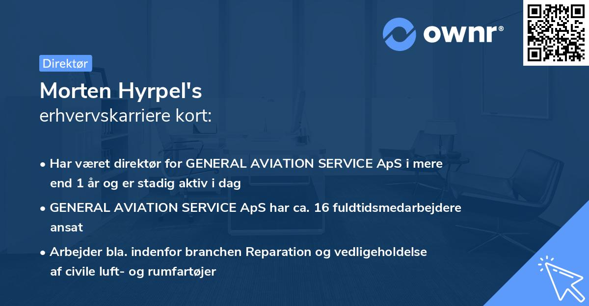 Morten Hyrpel's erhvervskarriere kort