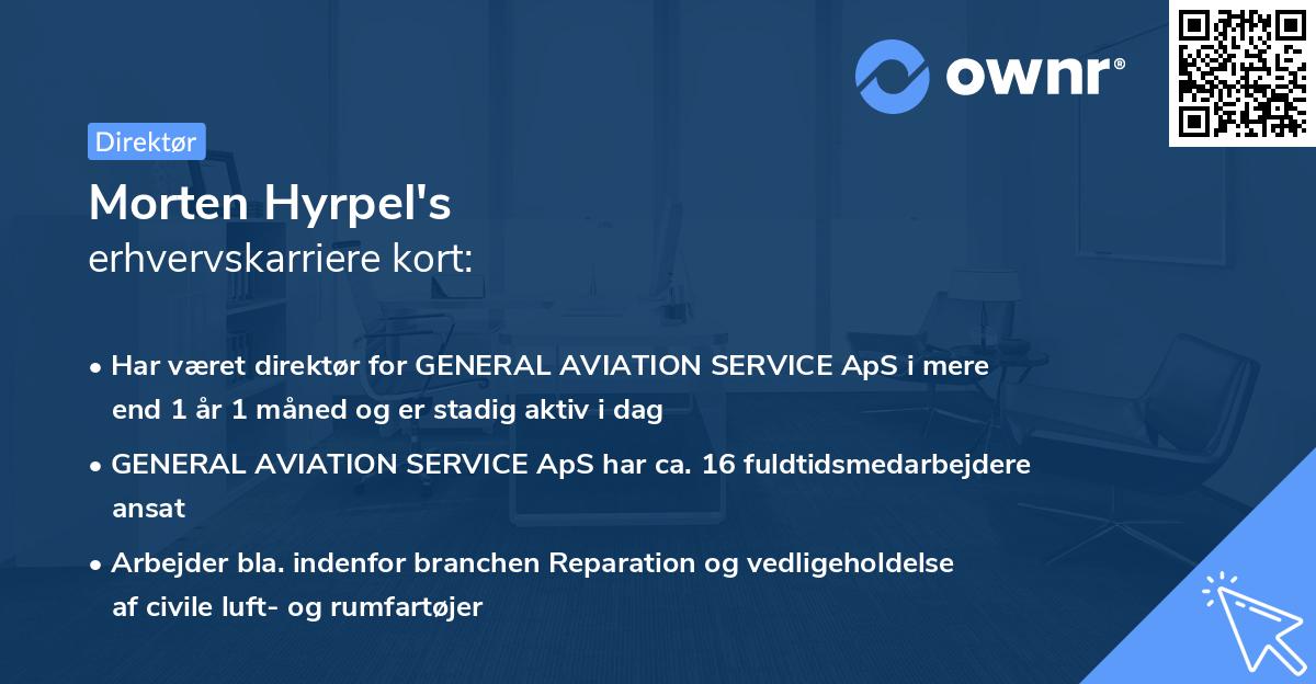 Morten Hyrpel's erhvervskarriere kort