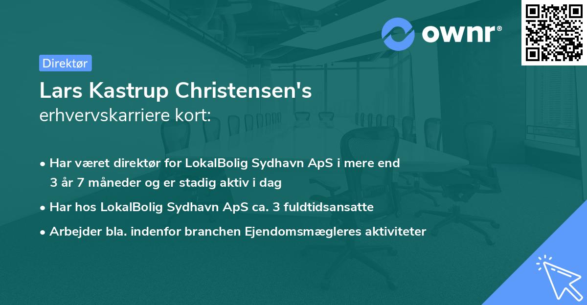 Lars Kastrup Christensen's erhvervskarriere kort