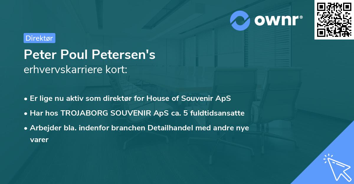 Peter Poul Petersen's erhvervskarriere kort