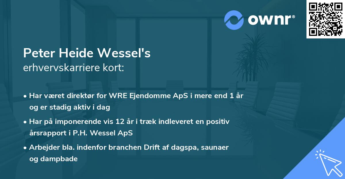 Peter Heide Wessel's erhvervskarriere kort