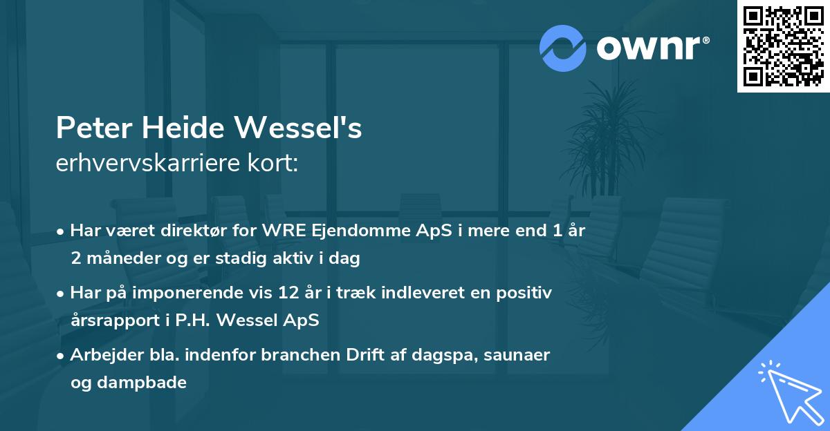 Peter Heide Wessel's erhvervskarriere kort