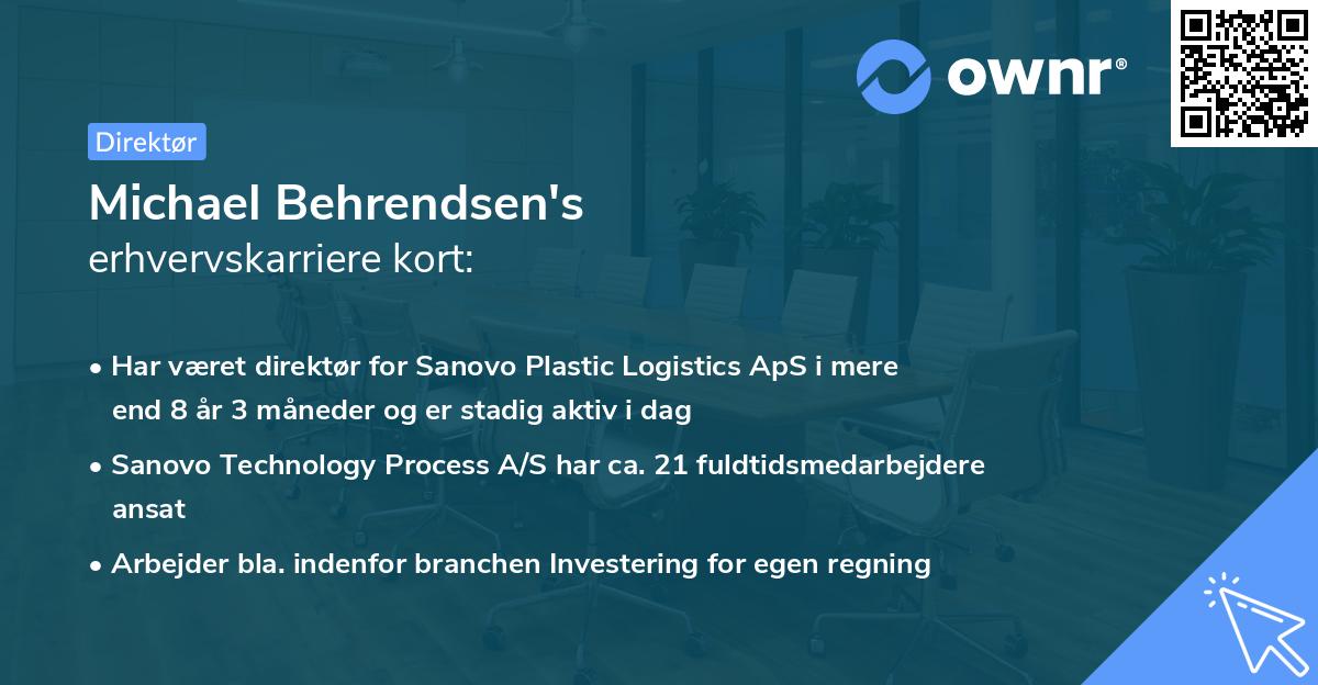 Michael Behrendsen's erhvervskarriere kort