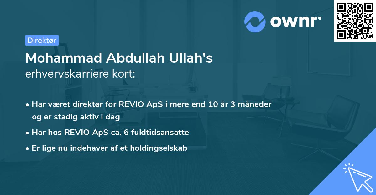 Mohammad Abdullah Ullah's erhvervskarriere kort