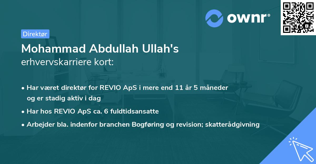 Mohammad Abdullah Ullah's erhvervskarriere kort