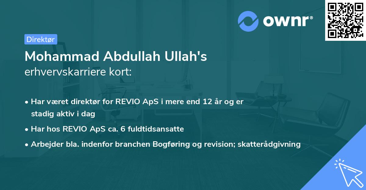 Mohammad Abdullah Ullah's erhvervskarriere kort