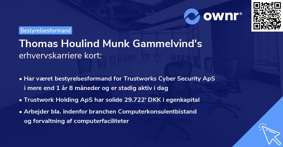Thomas Houlind Munk Gammelvind's erhvervskarriere kort