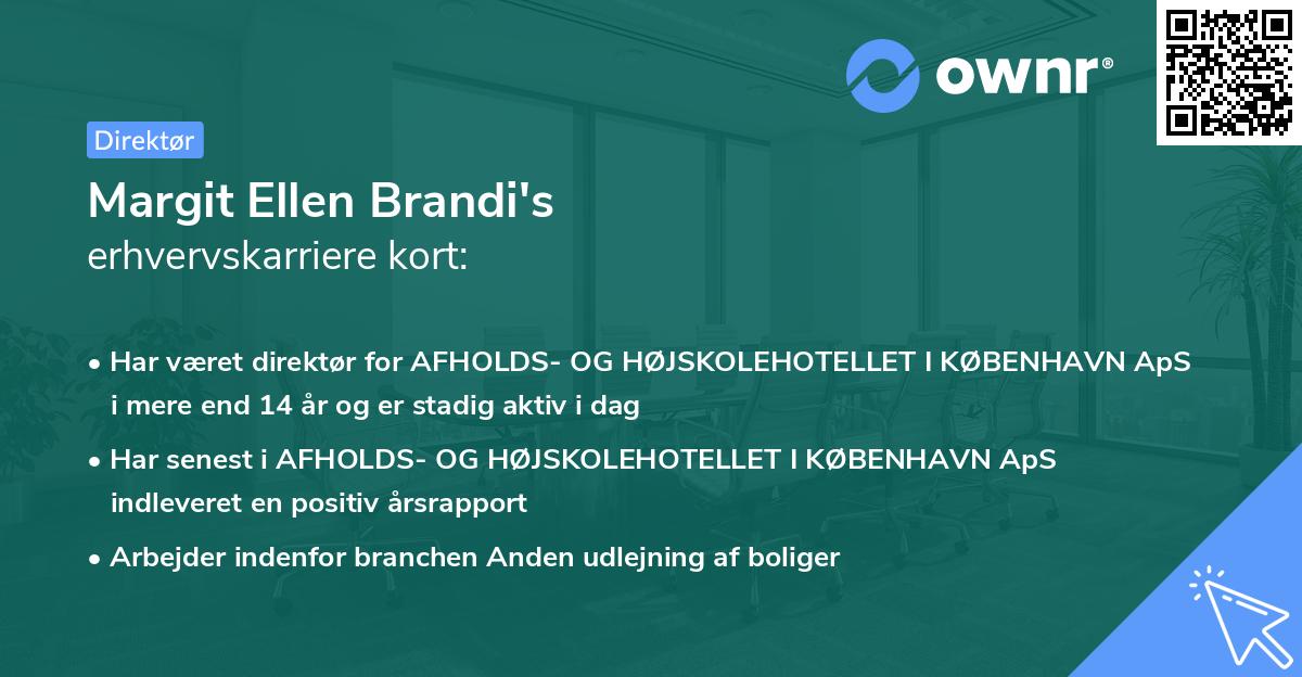 Margit Ellen Brandi's erhvervskarriere kort
