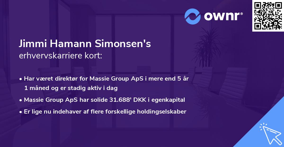 Jimmi Hamann Simonsen's erhvervskarriere kort