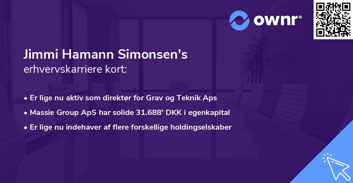 Jimmi Hamann Simonsen's erhvervskarriere kort