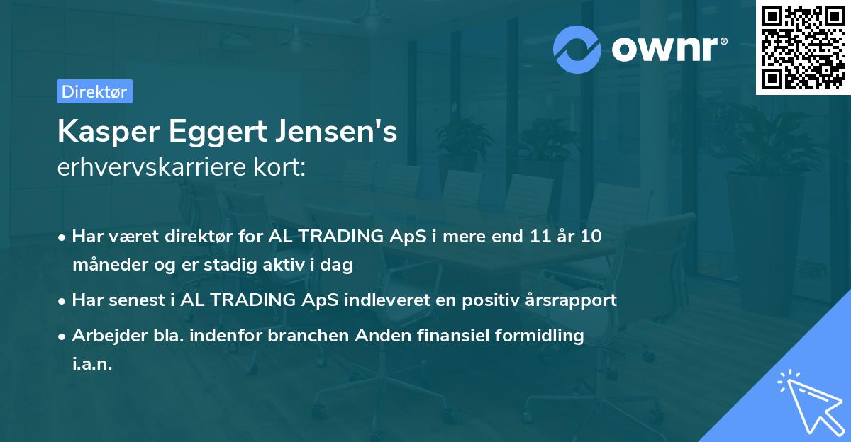 Kasper Eggert Jensen's erhvervskarriere kort