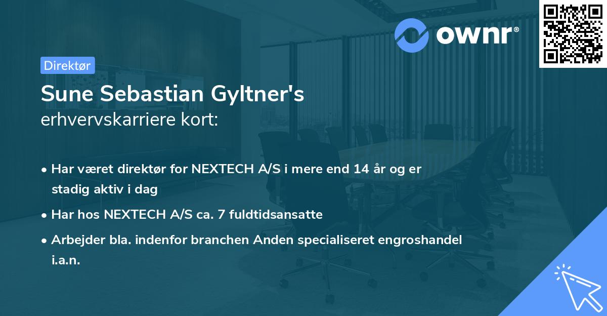 Sune Sebastian Gyltner's erhvervskarriere kort