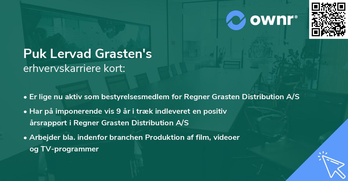 Puk Lervad Grasten's erhvervskarriere kort