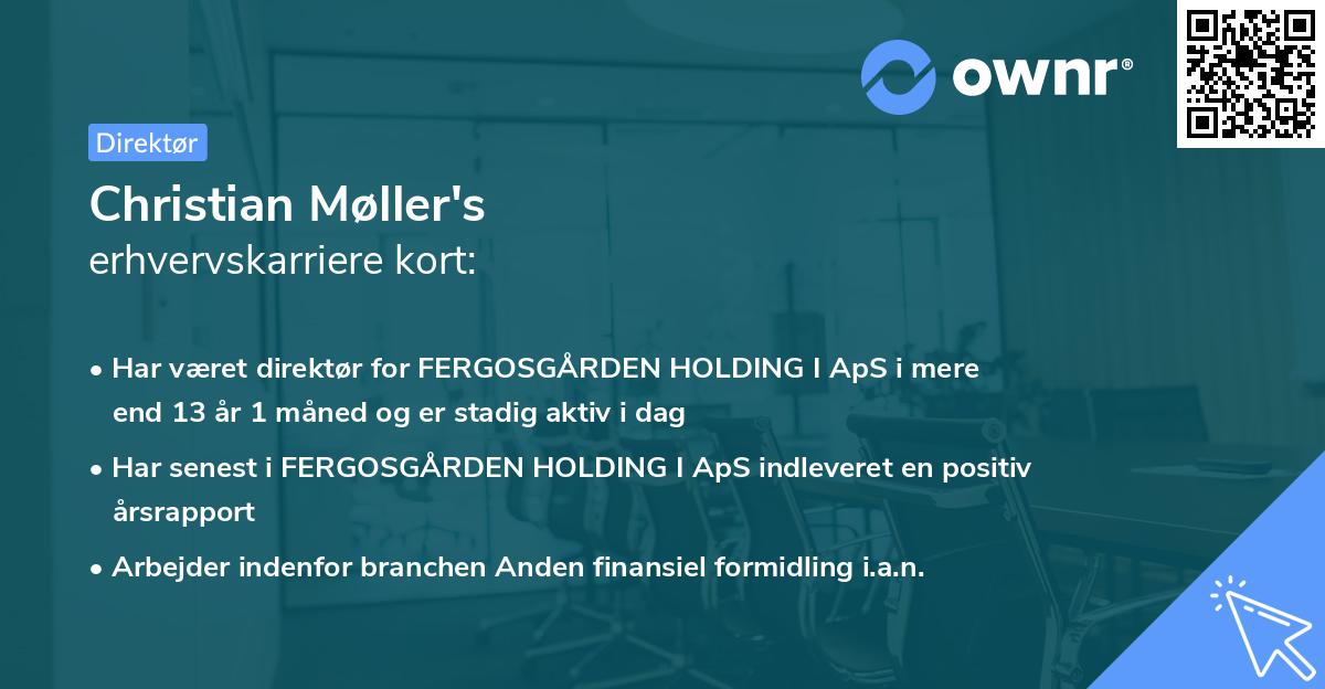 Christian Møller's erhvervskarriere kort