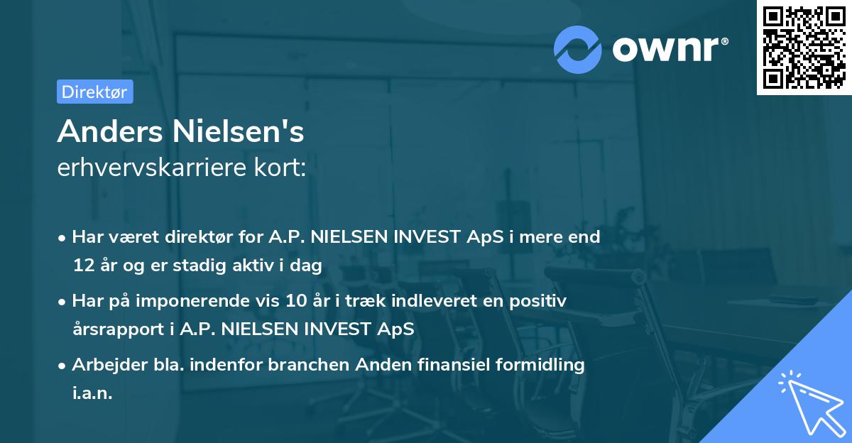 Anders Nielsen's erhvervskarriere kort