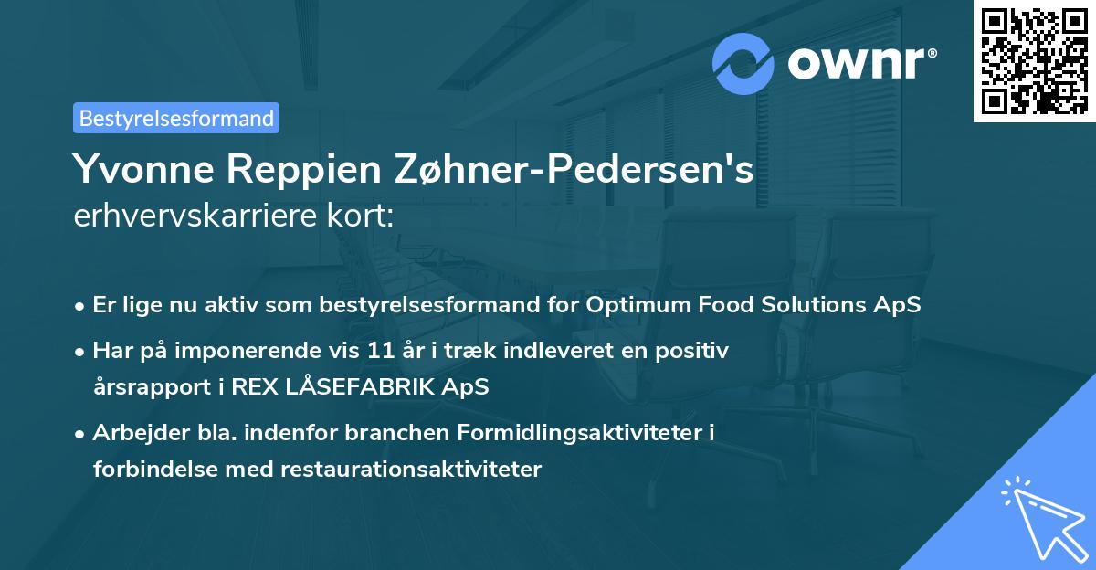 Yvonne Reppien Zøhner-Pedersen's erhvervskarriere kort