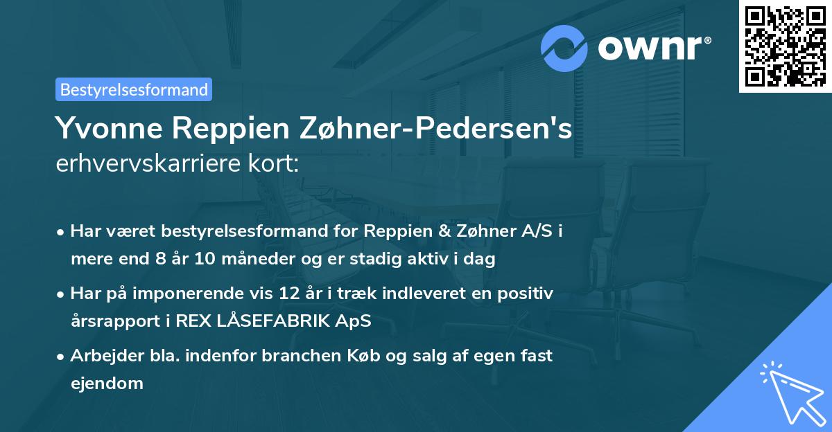 Yvonne Reppien Zøhner-Pedersen's erhvervskarriere kort