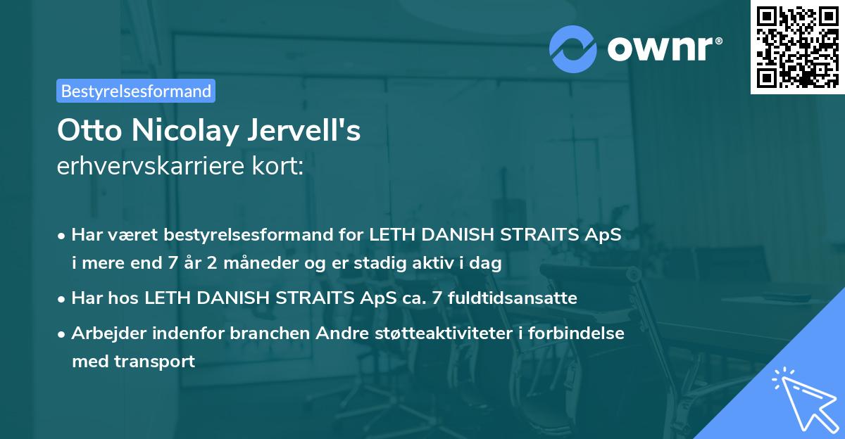 Otto Nicolay Jervell's erhvervskarriere kort