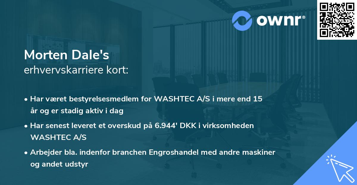 Morten Dale's erhvervskarriere kort