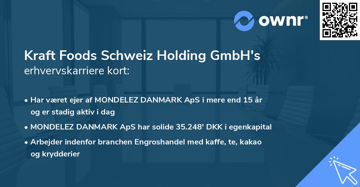 Kraft Foods Schweiz Holding GmbH's erhvervskarriere kort