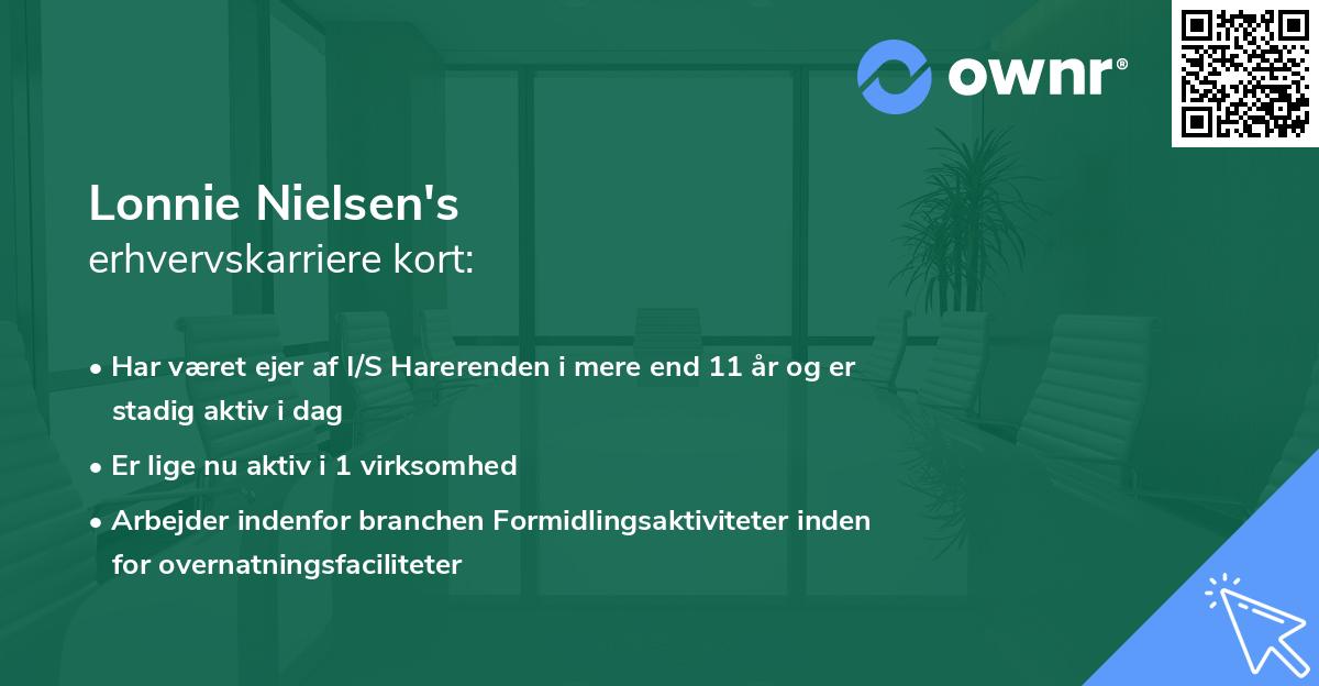 Lonnie Nielsen's erhvervskarriere kort