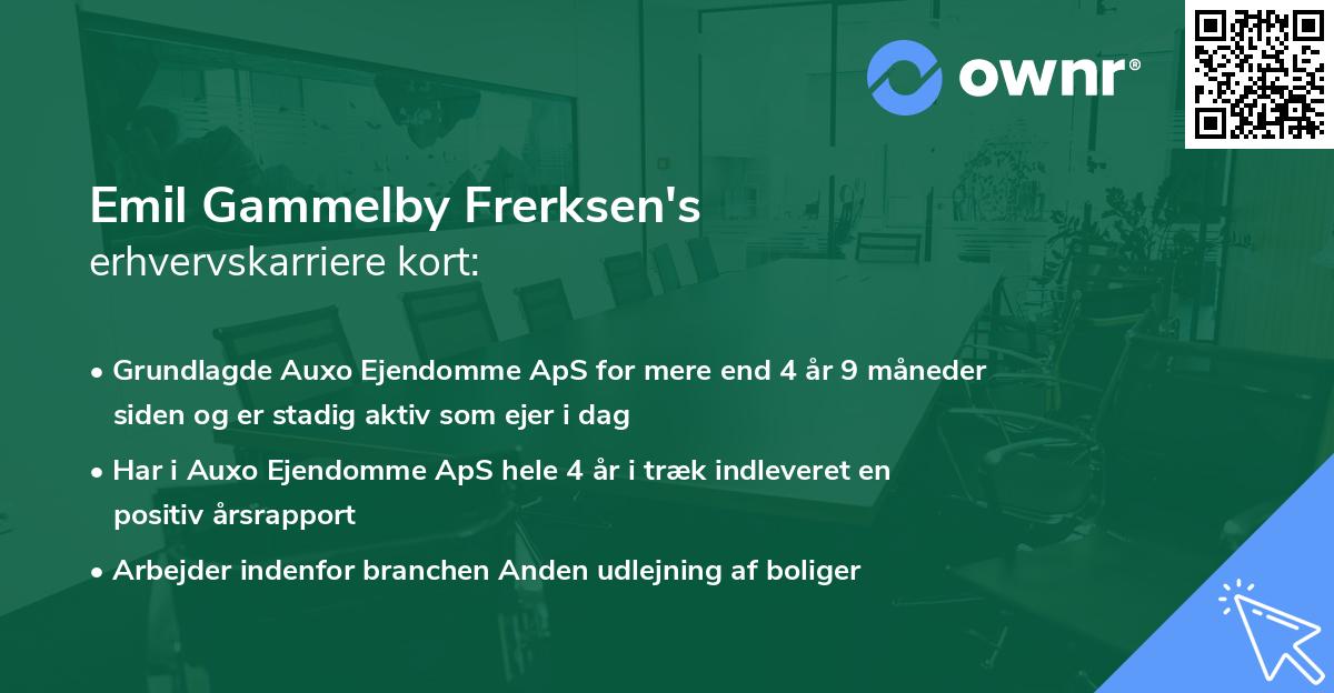 Emil Gammelby Frerksen's erhvervskarriere kort