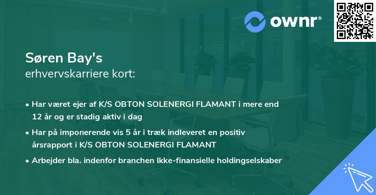 Søren Bay's erhvervskarriere kort