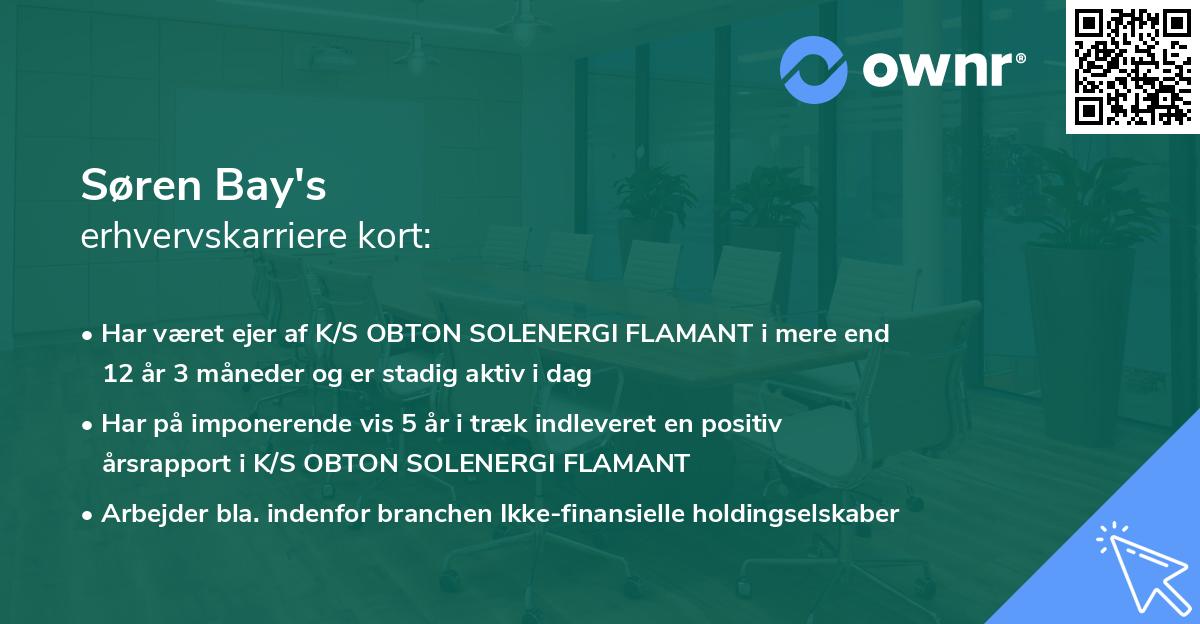 Søren Bay's erhvervskarriere kort