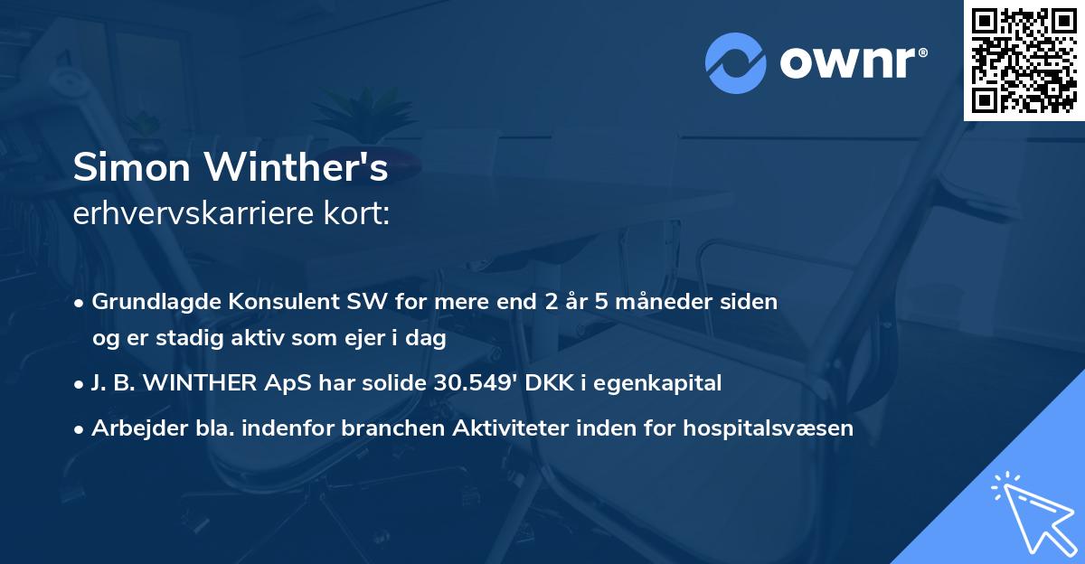 Simon Winther's erhvervskarriere kort