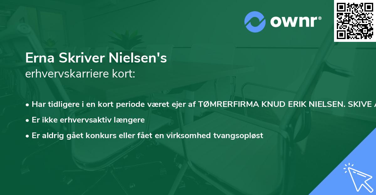 Erna Skriver Nielsen's erhvervskarriere kort