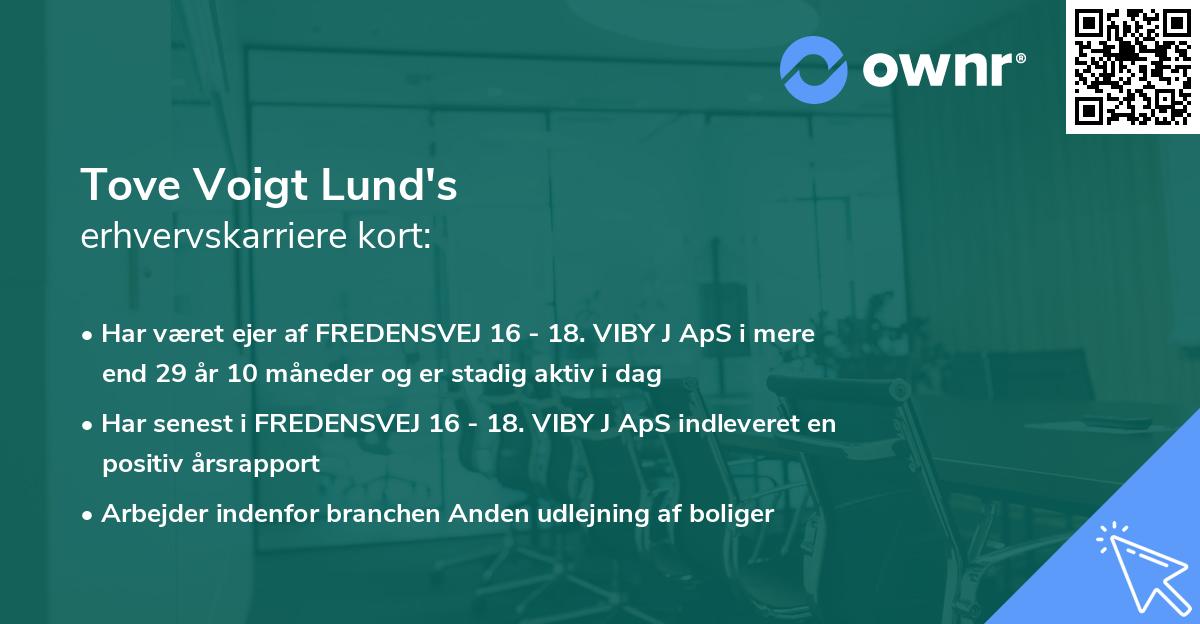 Tove Voigt Lund's erhvervskarriere kort