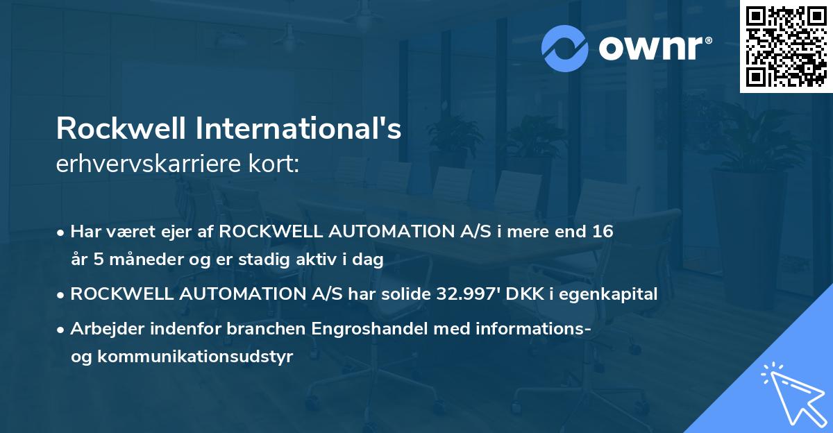 Rockwell International's erhvervskarriere kort