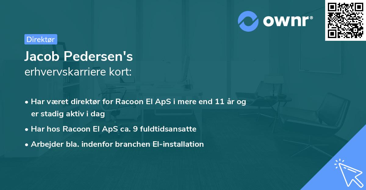 Jacob Pedersen's erhvervskarriere kort