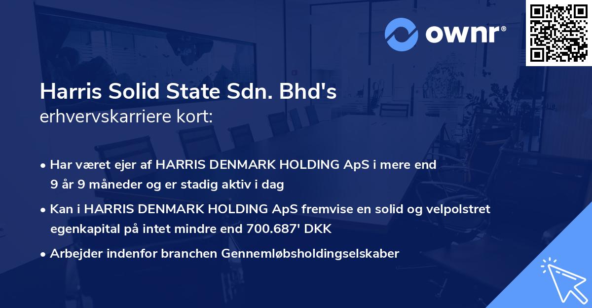 Harris Solid State Sdn. Bhd's erhvervskarriere kort