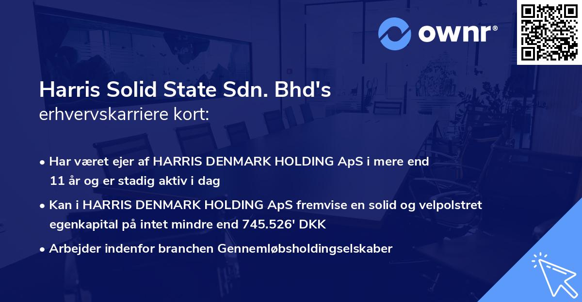 Harris Solid State Sdn. Bhd's erhvervskarriere kort